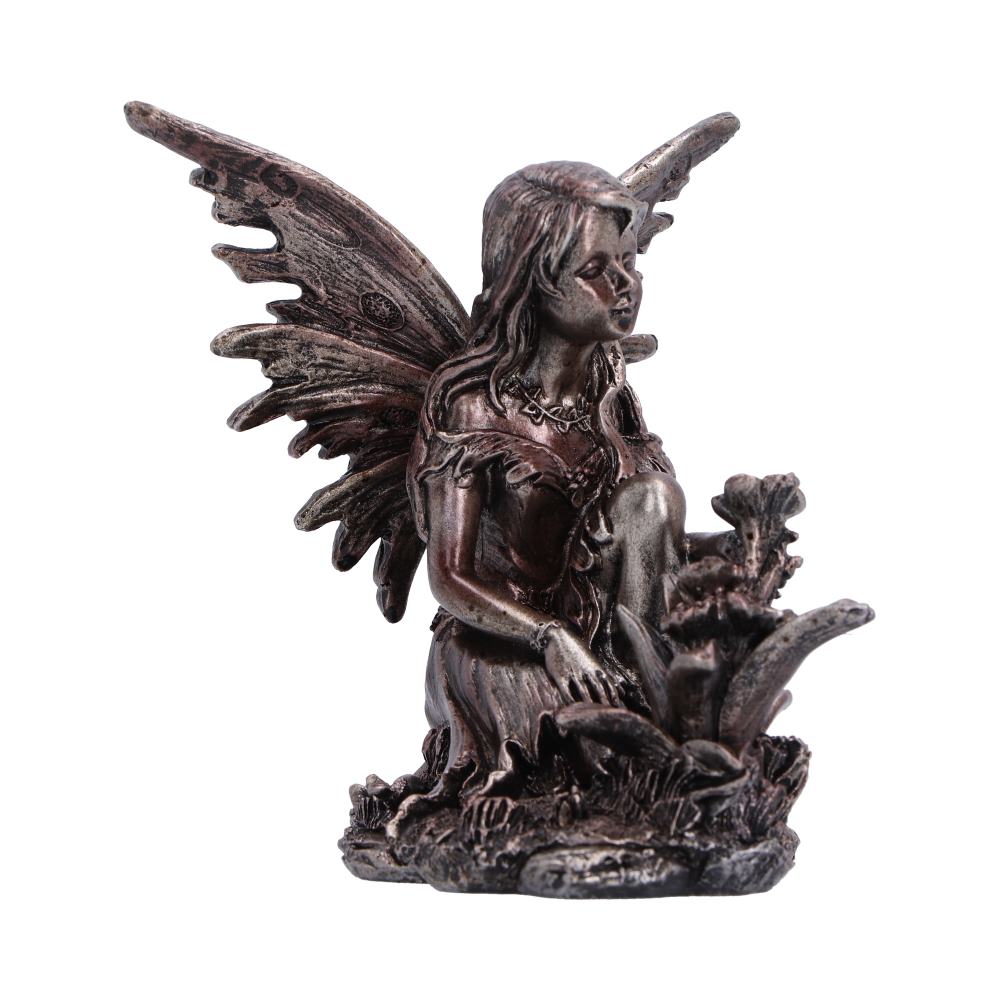 Enchanted Forest Flora Fairy Figurine - opposite side with flower stems and draped dress