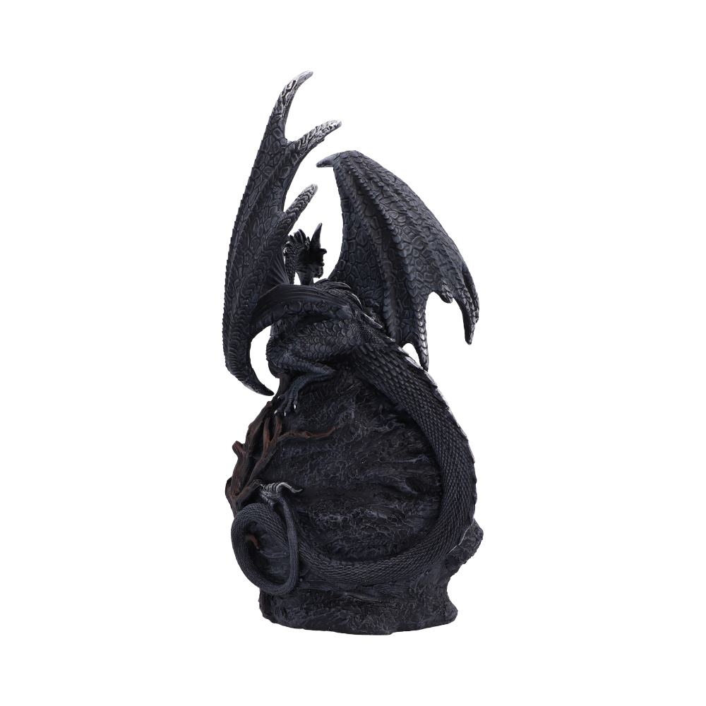 Midnight Crystal Overseer Dragon Ornament - rear scale detail and curled dragon body