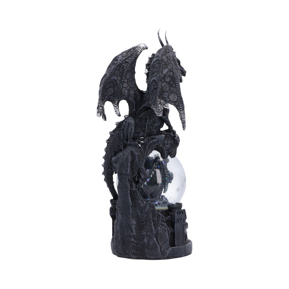 Dragon’s Dominion Snow Globe - side of the dragon’s scaled body around the sphere
